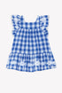 Baby Check Dress with Embroidered Flowers
