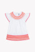 Baby Dress with Colorful Zig Zag Trim