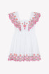 White Cotton Embroidered Dress
