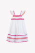 Dress with Scalloped Multi Colored Trim