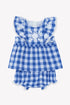 Checked 2pce Ensemble with Embroidered Flowers
