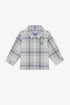 Baby Plaid Cotton Shirt- Mocha