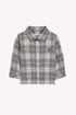 Baby Plaid Cotton Shirt- Grey