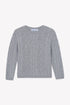 Classic Cable Knit Sweater- Grey