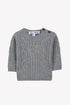 Baby Cable Knit Sweater with TC Logo Motif