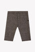 Plaid Wool Trouser- Chocolate Brown