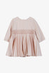 Wool Pleated Dress with Intricate Smocking