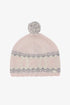 Faire Isle Knit Hat- Pink