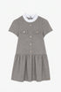 Jersey Dress with Pleated Collar