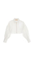 Popeline Embroidered Shirt- Cream