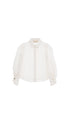 Crepe Shirt with Gold Buttons