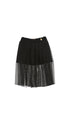 Organza Pleated Skirt -Black