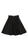 Wool Skirt with Engraved Logo - Black