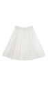 Skirt Popeline with Embroidery Flower - Cream