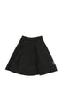 Poplin Full Skirt with Tulle Detail - Black