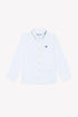 Dress Shirt with Contrast Trim- White