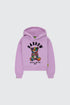 Lavender Sweatshirt with Bear Motif