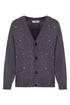 Cardigan with Colored Studs