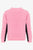 Bi Color Sweater Rhinestone Logo - Black/Pink