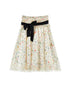 Philosophy Kids Floral Print Midi Skirt with Tie Belt