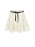 Philosophy Kids Embroidered Cotton Skirt with Logo Tie Belt
