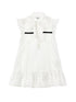 Eyelet Dress With Tie Neck