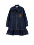 Denim Dress with Bow