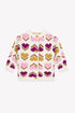 BB Maligne Heart Print Cardigan