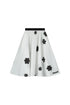 Little Creative Factory Kids Coral Reef Skirt – White & Black Flower Print