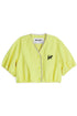 Lia Fluor Checked Top