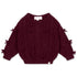 Elise Bow Sweater- Burgundy