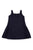 Gabardine dress branded with Rhinestones logo - Blue/Navy