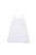 Poplin Dress with Rhinestones Logo - White