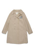 Rhinestones Branded Trench Coat - Sand