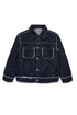 Denim Jacket with Frayed Details