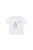 T-shirt with embroidered flowers - White