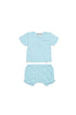 Cotton suit branded with logo - Placid/Blue