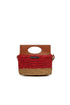 Light bag in raffia-effect fabric - Red