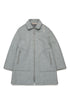Wool Coat with Zipper - Grey