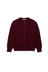 Wool Knit Cardigan- Burgundy
