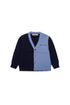 Bi Color Cardigan - Navy