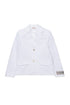 Blazer With Jeweled Buttons - White