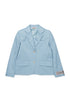 Blazer with Jeweled Buttons - Lt Blue