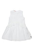 Embroidered Sleeveless Dress – White