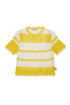 SS Crochet Stripe Top With Tank Lining
