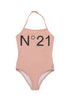 Logo Halter Swimsuit – Pink