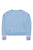 Bi Color Logo Fine Knit Sweater Light Blue