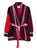 Patchwork Knit Cardigan- Burgundy