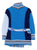 Knit Patchwork Wrap Cardigan- Blue