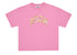 Jersey T-shirt with Floral Motif -Pink